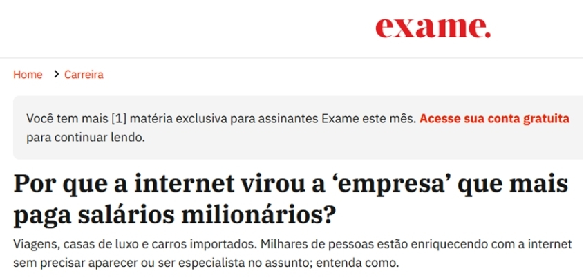 revista exame manchete